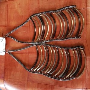 Core Sleek Ladder Chain Earrings Tricolor